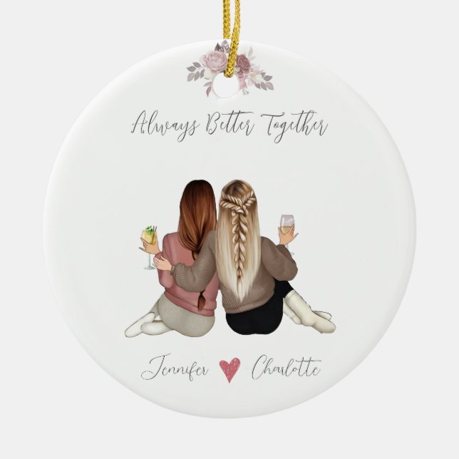 Personalised Soul Sister  Ceramic Ornament (Front)