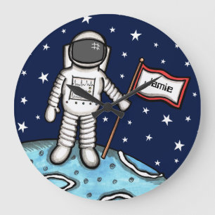 Personalised Spaceman Astronaut Cosmonaut Large Cl Clock