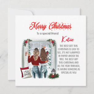 Personalised Special Best Friend Christmas Card
