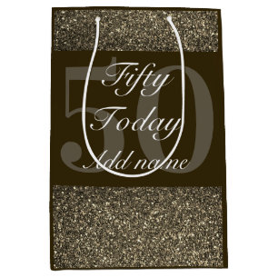 Personalised special birthday gift bag 50th