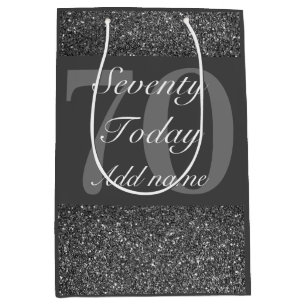 Personalised special birthday gift bag 70th