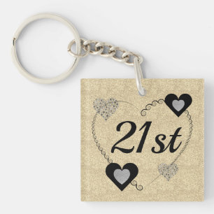 Personalised special birthday key ring 21st