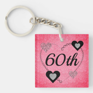 Personalised special birthday key ring 60th