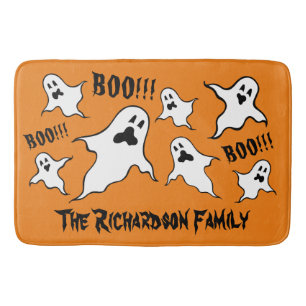 Personalised Spooky Halloween Ghosts Bath Mat