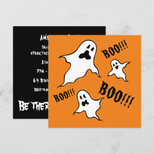 Personalised Spooky Halloween Ghosts Invitation