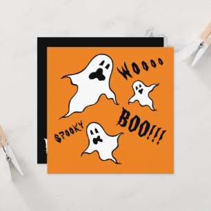 Personalised Spooky Halloween Ghosts Invitation