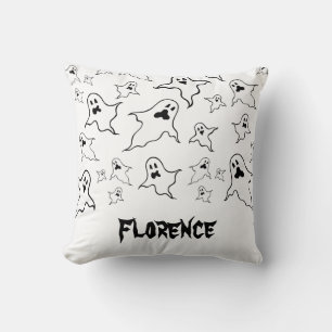 Personalised Spooky Halloween Ghosts Throw Cushion