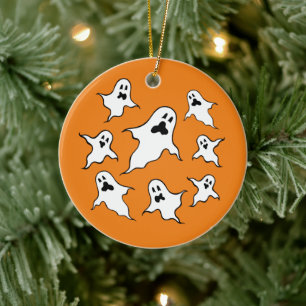Personalised Spooky Halloween Ghosts Tree Ornament