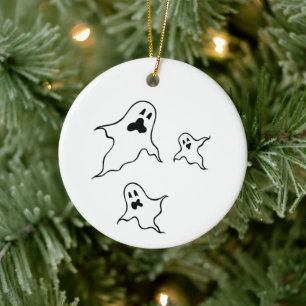 Personalised Spooky Halloween Ghosts Tree Ornament