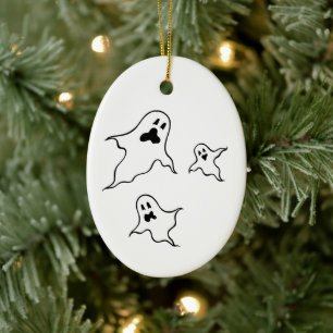 Personalised Spooky Halloween Ghosts Tree Ornament