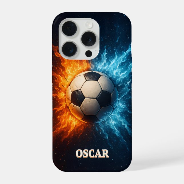 Personalised Sports/Soccer iPhone 15 Pro Case (Back)