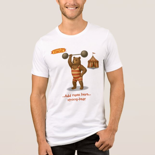 Personalised "strong-bear" Tri-Blend shirt (Front)