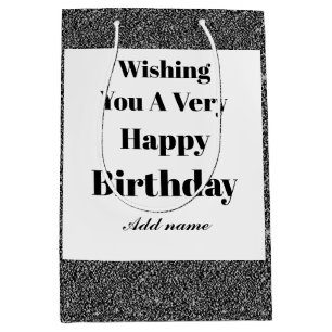 Personalised stylish modern birthday gift bag