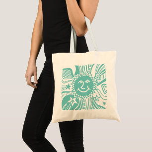 Personalised Sun Pattern Tote Bag