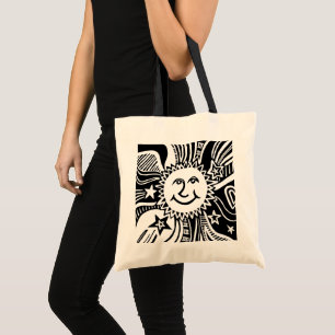 Personalised Sun Pattern Tote Bag