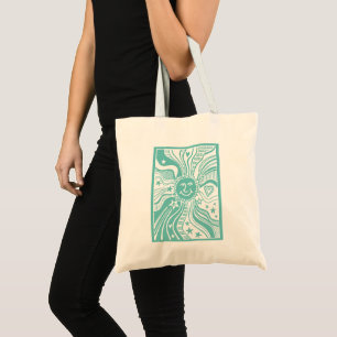 Personalised Sun Pattern Tote Bag