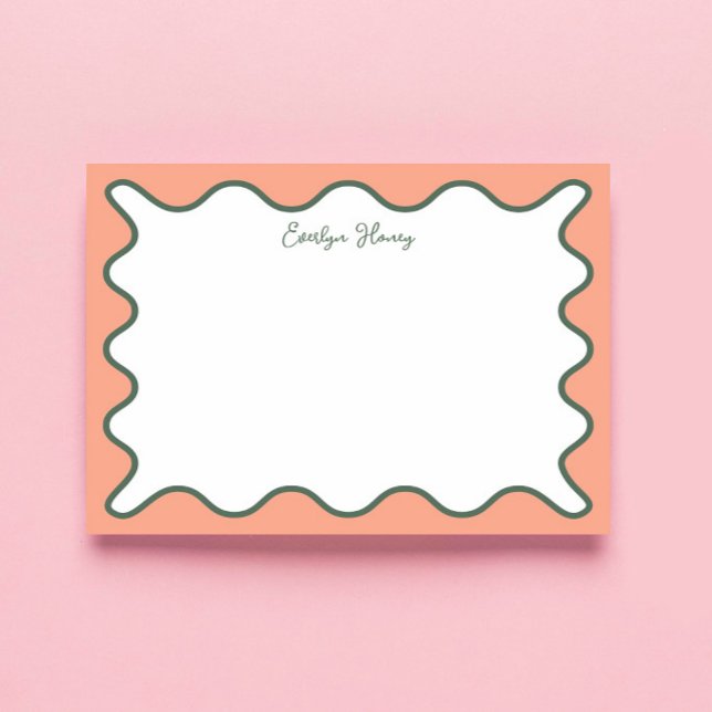 Personalised Teacher Appreciation Whimsical Wavy Notepad (Creator Uploaded)