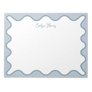Personalised Teacher Appreciation Whimsical Wavy Notepad