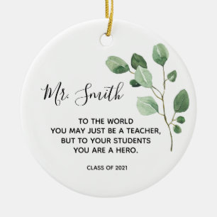 Personalised Teacher Gift ornament