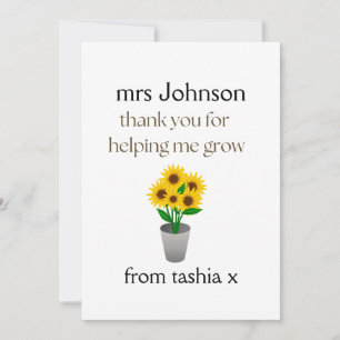 Personalised Teacher Gift, Teacher Gift, Bee Frien Thank You Card