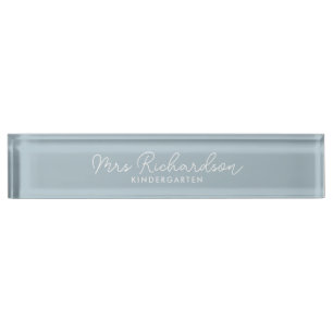 Personalised Teacher Name Grade Minimalist Modern Nameplate