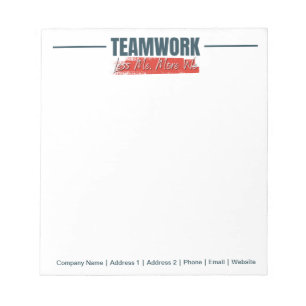 Personalised Team Inspirational Office Corporate  Notepad