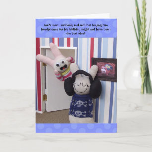 Personalised Teenage Boy Birthday Card - Humour