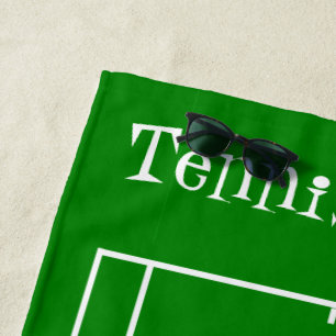 Personalised Tennis Design Beach Towel