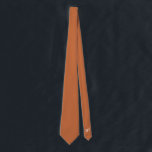 Personalised Terracotta Wedding Groom Neck Tie<br><div class="desc">If you're looking for a wedding tie that is both modern and minimalist,  our Terracotta neck tie design is the perfect choice ©️2023  - The back of the tie is personalized with the groom's/groomsman initials,  you can remove this if you just want a matching solid necktie with no writing</div>