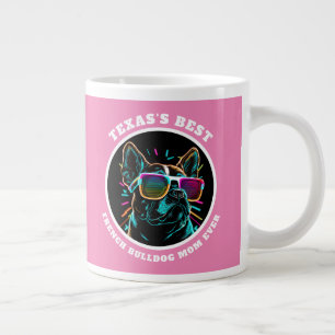 Personalised Texas's Best French Bulldog Mom Ever Large Coffee Mug