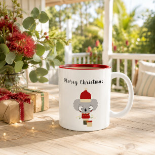 Personalised Text Australian Christmas Koala Mug