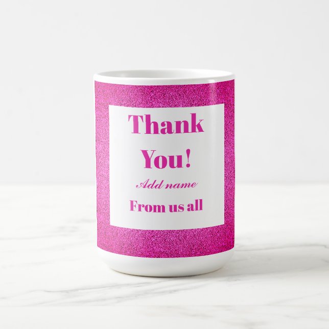 Personalised thank you from us all mug (Center)