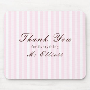 Personalised Thank You Teacher Mouse Pad Pink Mist