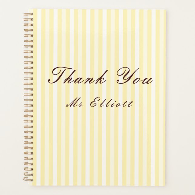 Personalised Thank You Teacher Notebook  (Devant)