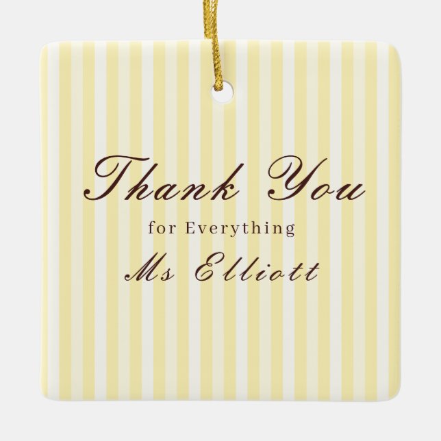 Personalised Thank You Teacher Ornament Buttercup (Front)