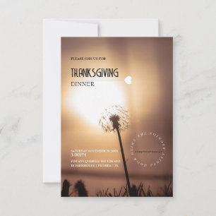Personalised Thanksgiving 3.5 x 5 Invitation Card