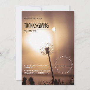 Personalised Thanksgiving 5" x 7" Invitation Card