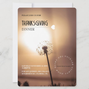 Personalised Thanksgiving 6.5x8.5 Invitation Card