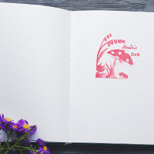 Personalised Toadstool Book Plate Self-inking Stamp