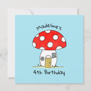 Personalised Toadstool Children's Invitation