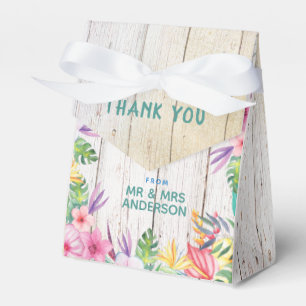 Personalised Tropical Beach Wedding Gift Favour Favor Box