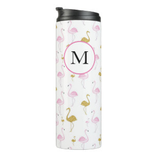Personalised Tropical Flamingo Travel Mug