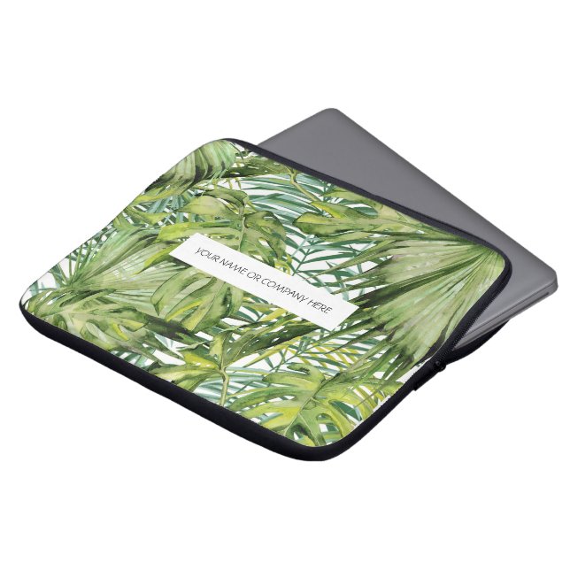 Personalised Tropical Palm Laptop Sleeve (Front Top)