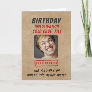 Personalised True Crime Birthday Investigation  Card