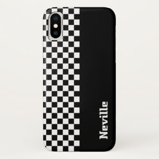 Personalised Two-Tone Checkerboard Case-Mate iPhone Case