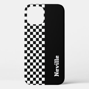 Personalised Two-Tone Checkerboard iPhone 12 Case