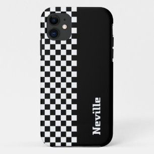 Personalised Two-Tone Checkerboard iPhone 11 Case