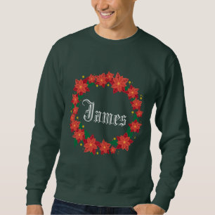 Personalised Ugly Christmas Wreath Sweatshirt