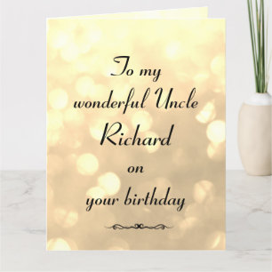Personalised Uncle Birthday Card