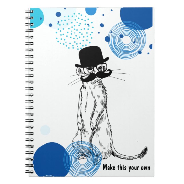 PERSONALISED Under Cover Meerkat Notebook (Front)